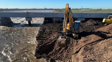 Nueva crecida del Río Salado: obras de ensanche en Roque Pérez