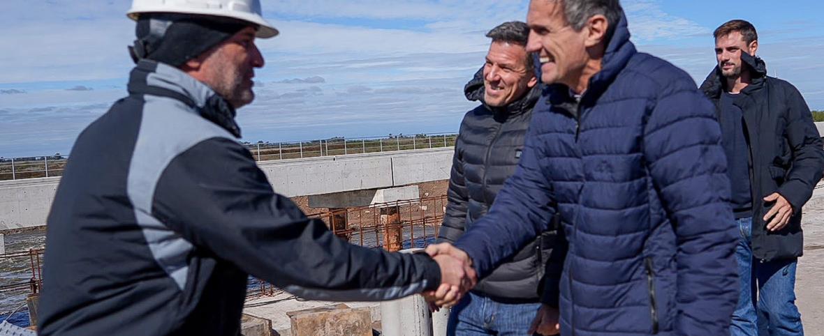 Sciaini y Katopodis recorrieron obras en Roque Pérez