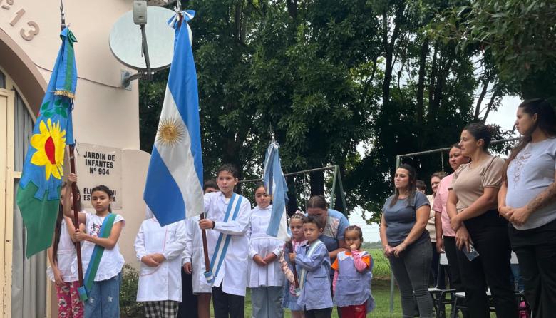 Inauguraron una nueva cocina-comedor en la Escuela Primaria N°13 y el Jardín N°904 del paraje Forastieri de Roque Pérez