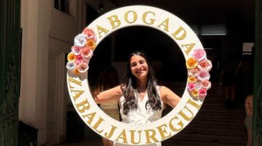 Agostina Zabaljauregui se recibió de abogada en la Facultad de Ciencias Jurídicas de la UNLP