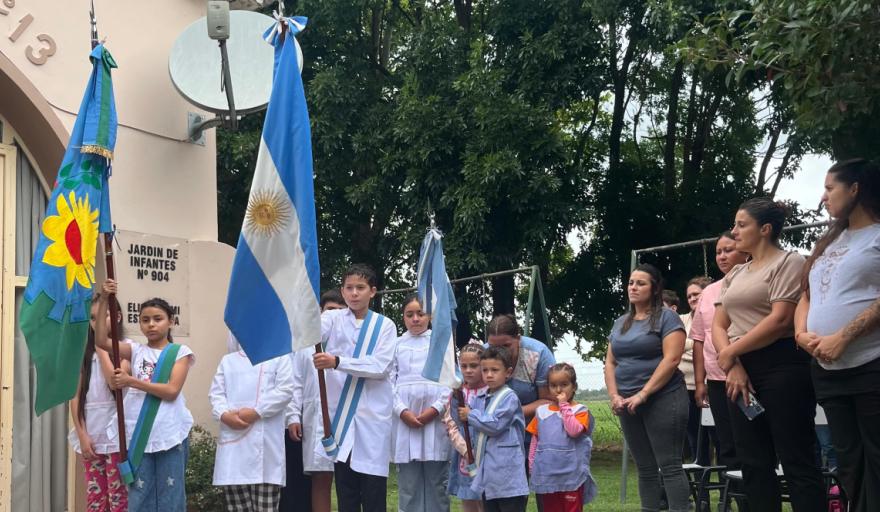 Inauguraron una nueva cocina-comedor en la Escuela Primaria N°13 y el Jardín N°904 del paraje Forastieri de Roque Pérez
